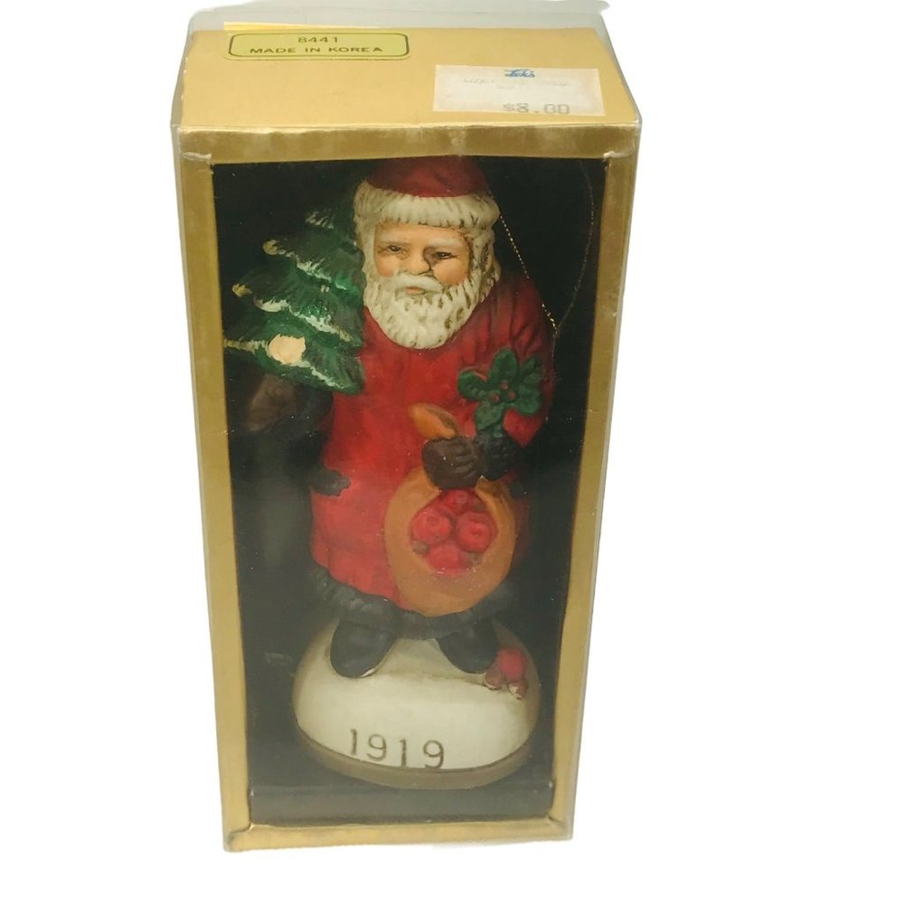 Vintage Christmas Reproductions Memories Of Santa Ornament 1919 Preowned In Box